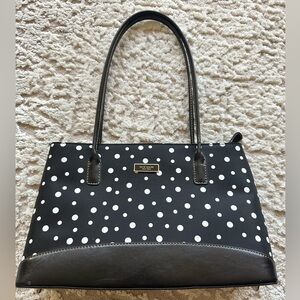 Kate Spade Black and White Polka Dot Tote